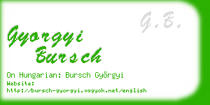 gyorgyi bursch business card